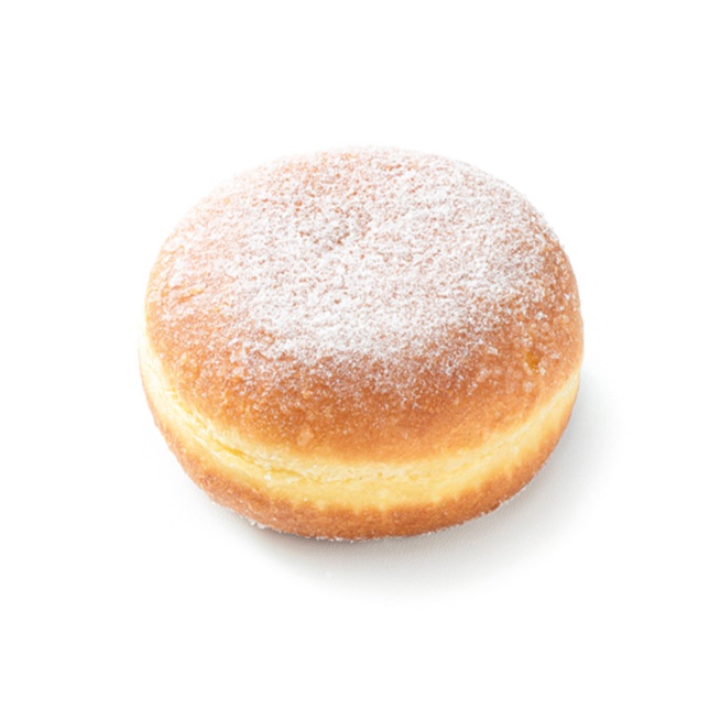Prazni krapfen pokriven šećerom